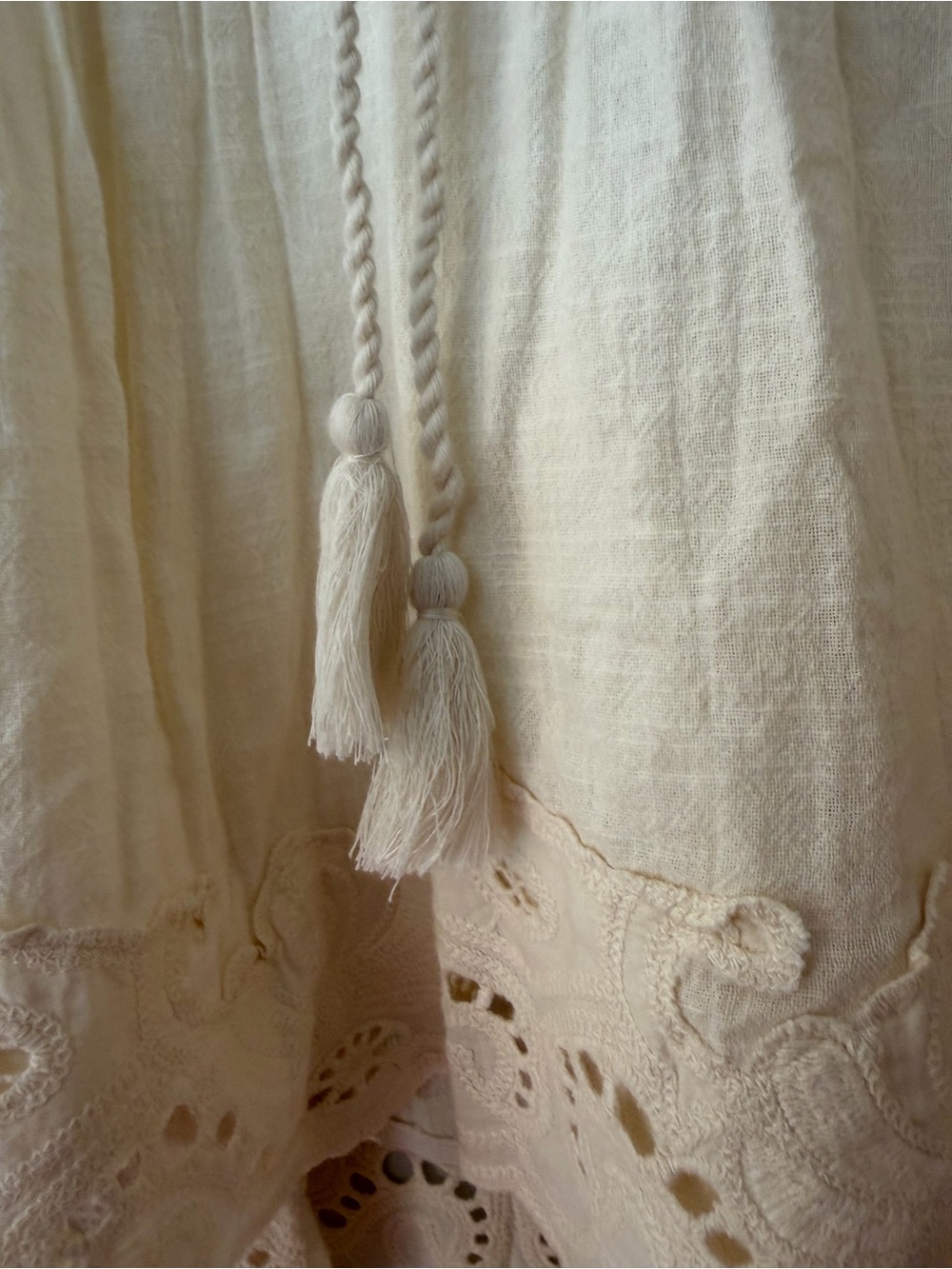 Anthropologie-Inspired Cream Eyelet Lace Pintuck Blouse NWT 🌷Jennifer & Grace - Picture 6 of 9